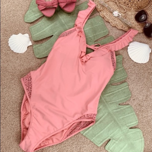 Pink Ruffle Swimsuit - Picture 4 of 8